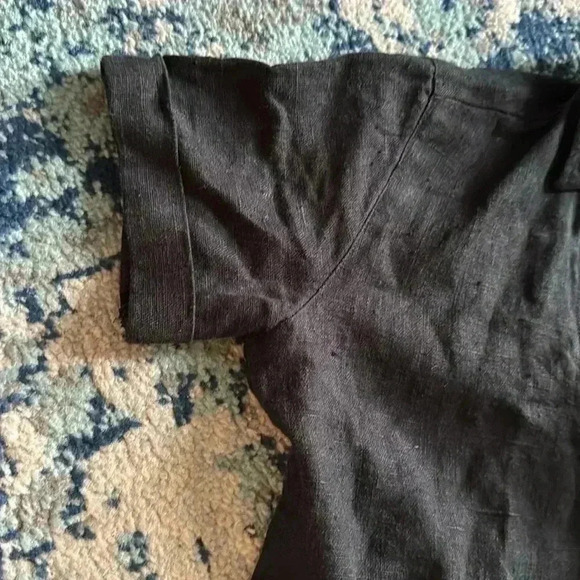 Harvé Bernard short sleeve linen shift dress small - Picture 4 of 5